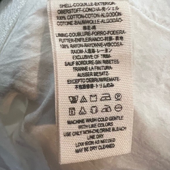 Free People 100% cotton off white Mirabelle mini dress size small - Picture 6 of 6